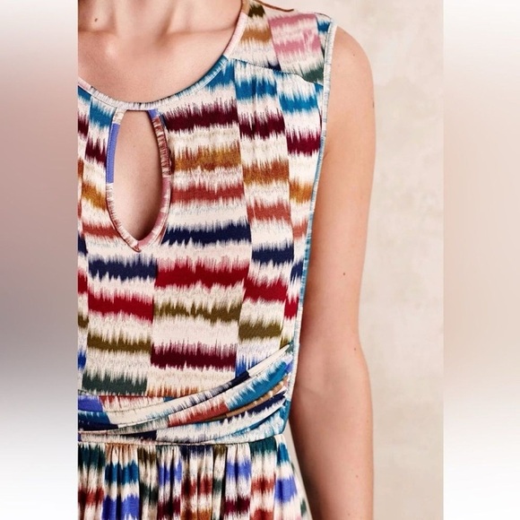 Anthropologie Maeve Colorful Sennebec Jersey Stretchy Sleeveless Dress Size M - Picture 4 of 15